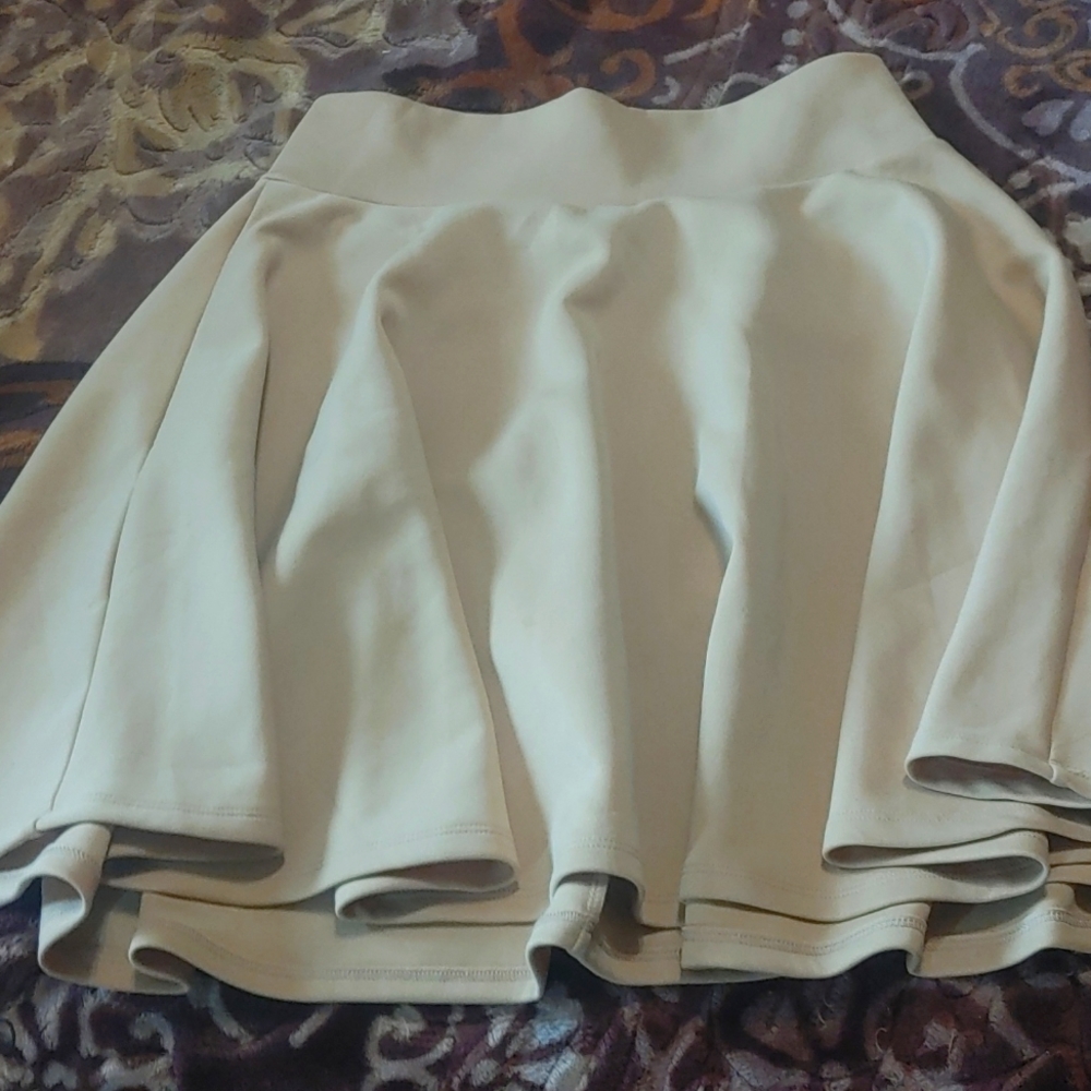 Khaki mini skirt